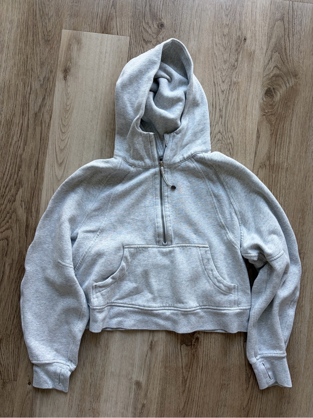 Lululemon Light Gray Half-Zip Scuba